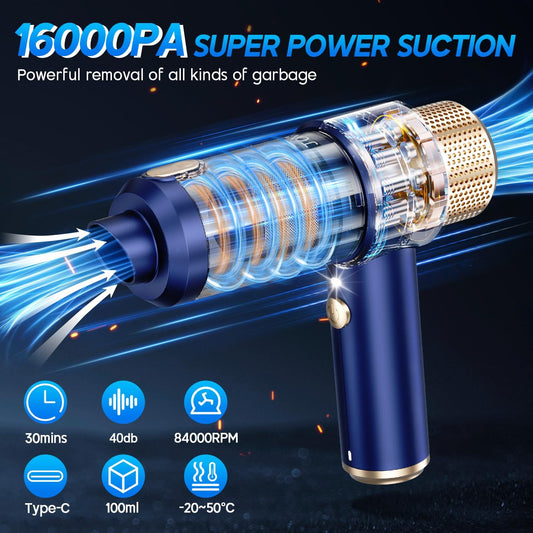 Zerra cordless 2-in-1 Car & Home Vacuum Cleaner with Air Blower