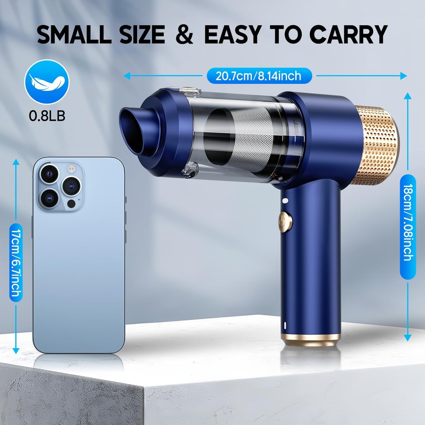 Zerra cordless 2-in-1 Car & Home Vacuum Cleaner with Air Blower